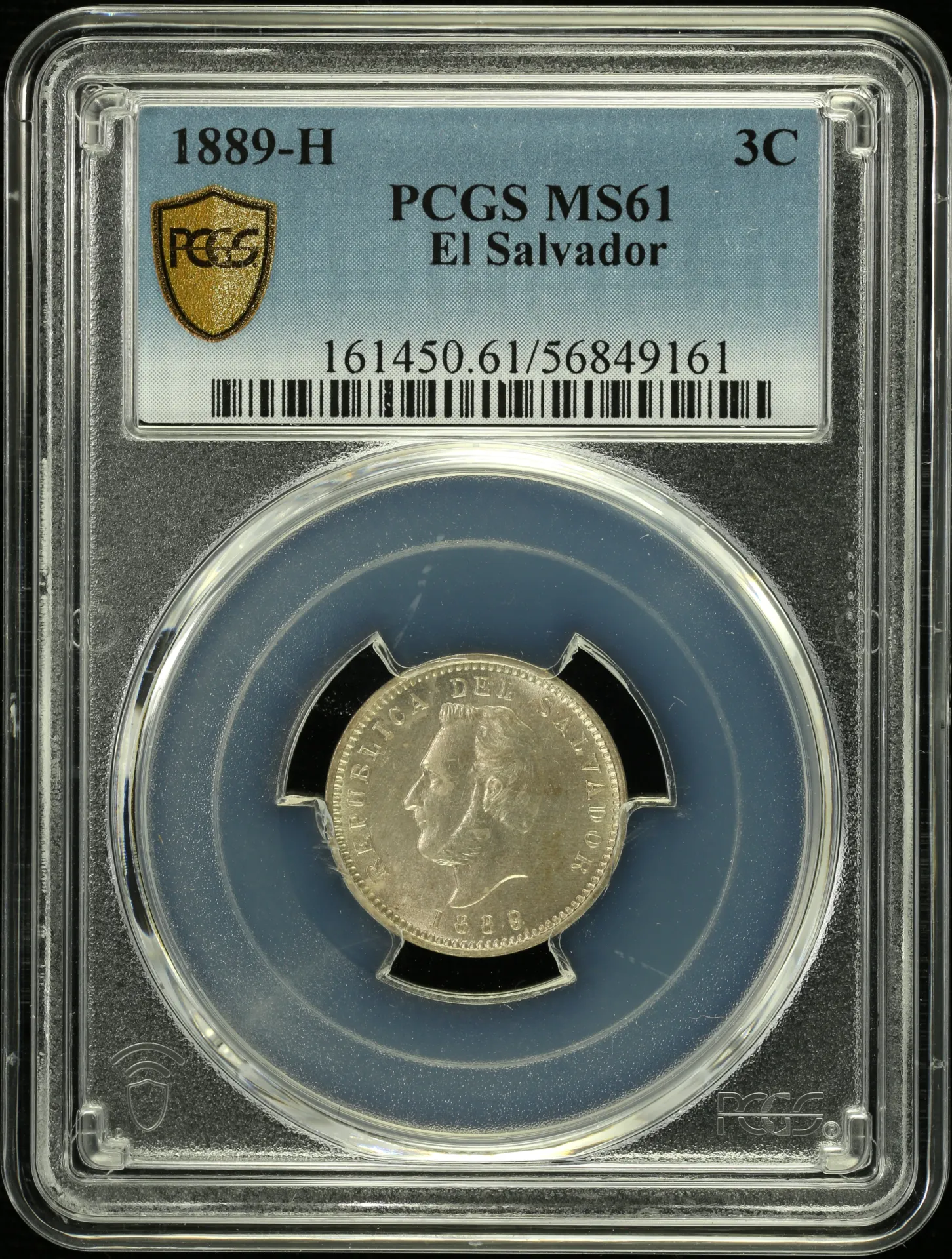 El Salvador Latin American Coins El Salvador 3 Cent 1889 H PCGS MS61 0157999 El Salvador 3 Cent 1889 H PCGS MS61 0157999
