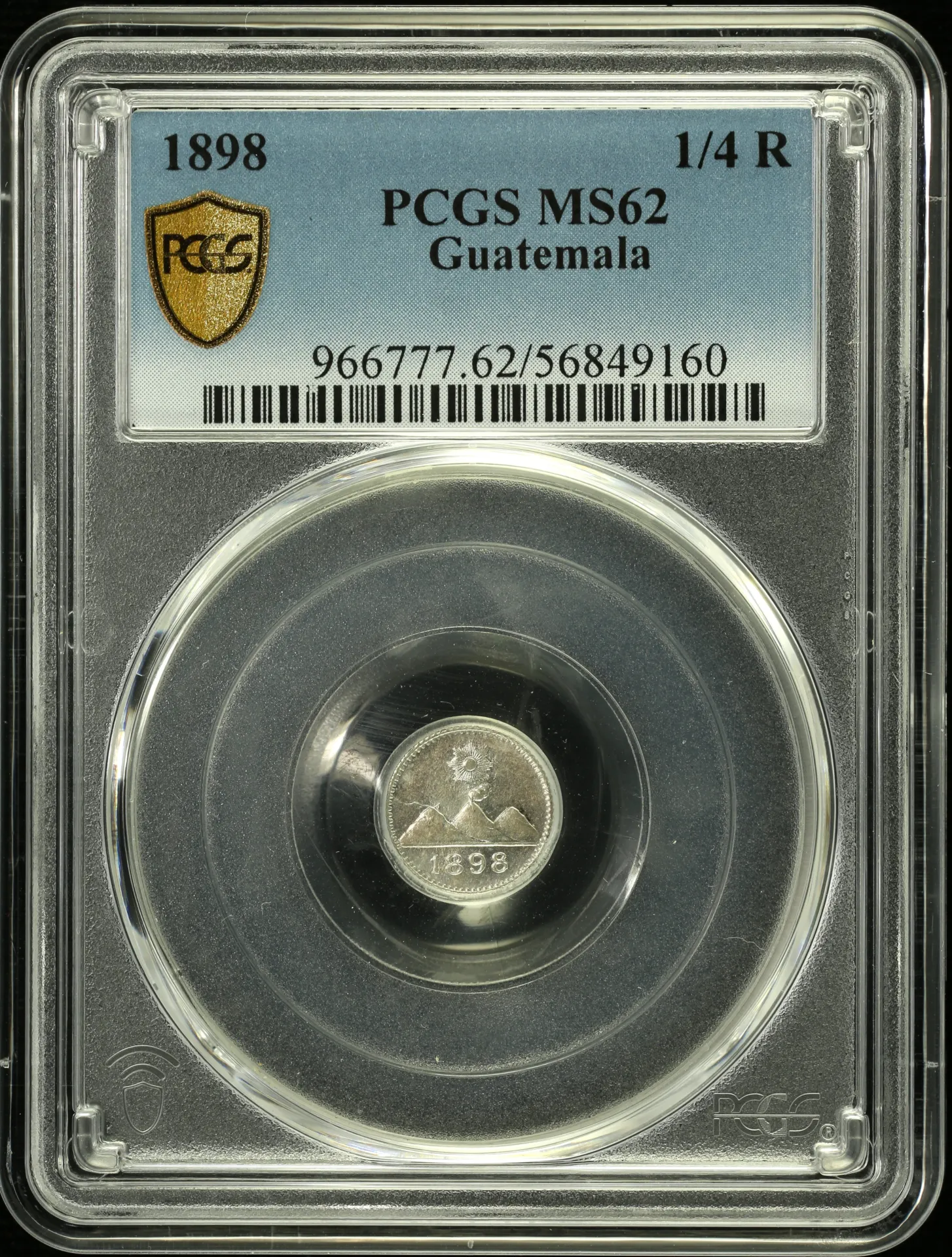 Guatemala Latin American Coins Guatemala 1/4 Real 1898 PCGS MS62 0158002 Guatemala 1/4 Real 1898 PCGS MS62 0158002