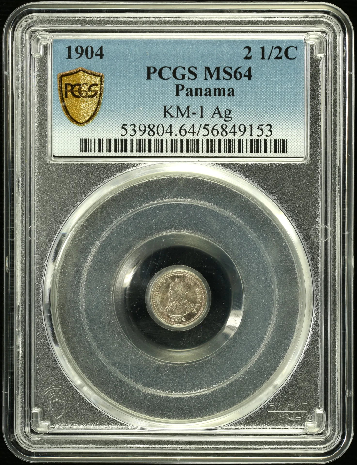 Latin American Coins Panama Panama 2 1/2 Cent 1904 KM-1 PCGS MS64 0158003 Panama 2 1/2 Cent 1904 KM-1 PCGS MS64 0158003