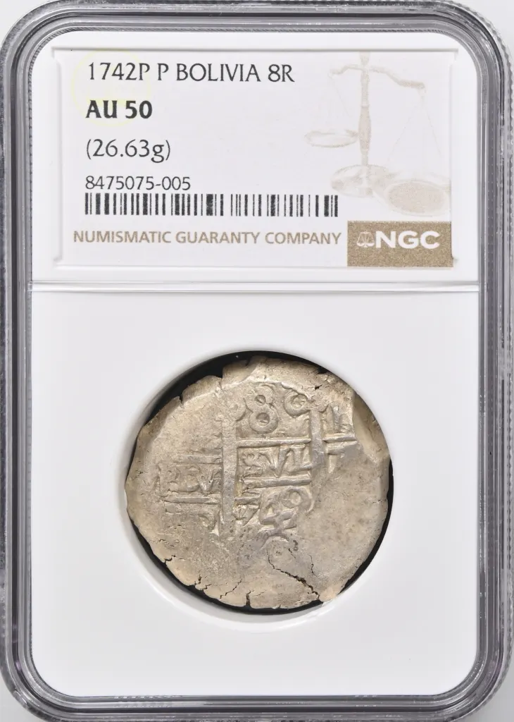 Bolivia 8 Reales 1742 P P NGC AU50 0158015