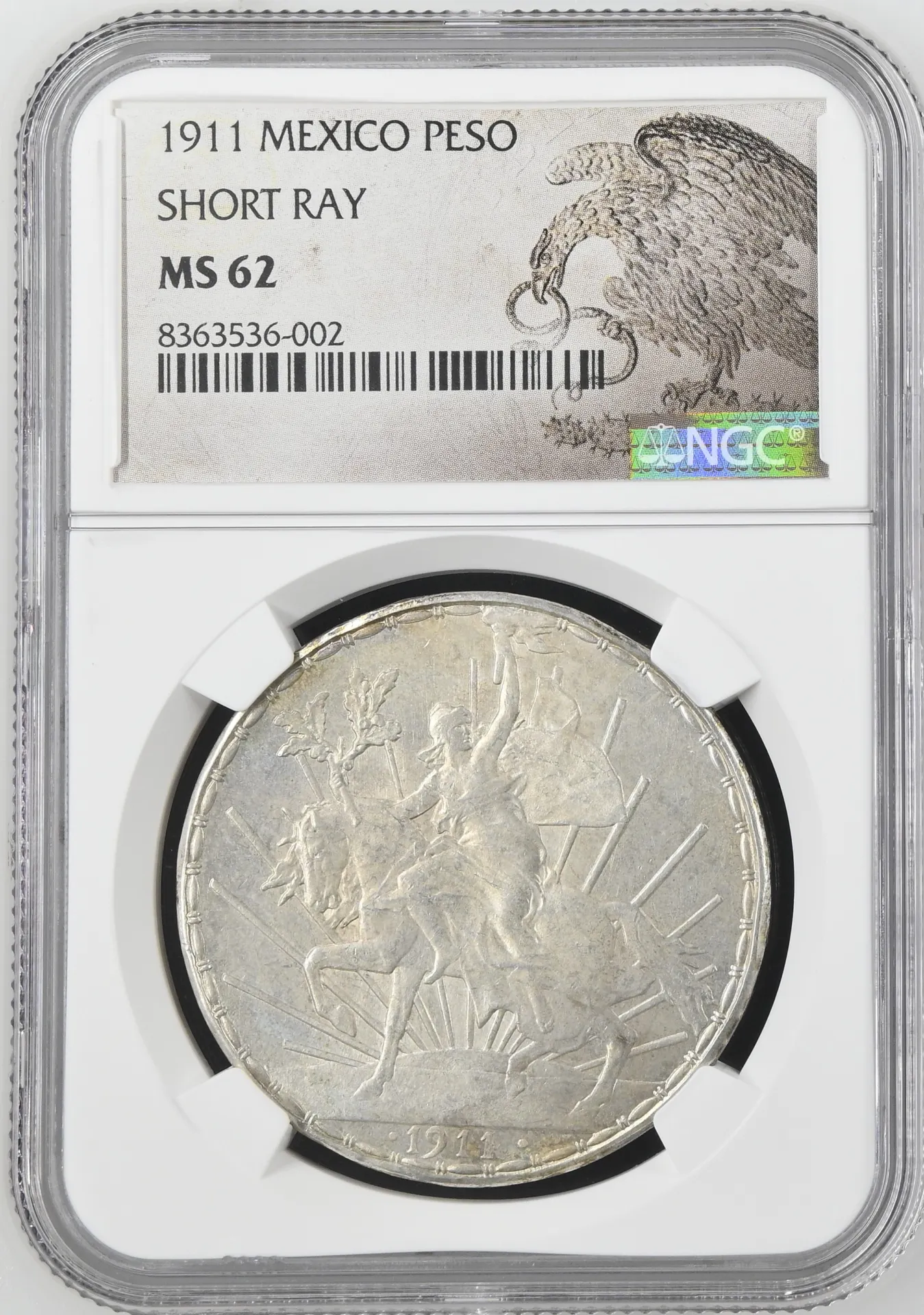 Modern Silver & Minors Peso 1911 NGC MS62 0157806