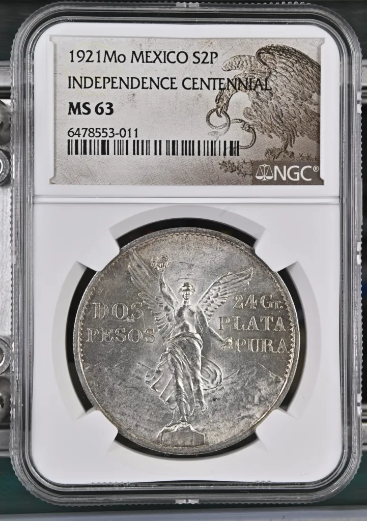 Modern Silver & Minors 2 Peso 1921 Mo NGC MS63 0157818