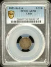 Chile Latin American Coins Chile 1/2 Real 1851 So LA PCGS AU50 0157893 Chile 1/2 Real 1851 So LA PCGS AU50 0157893