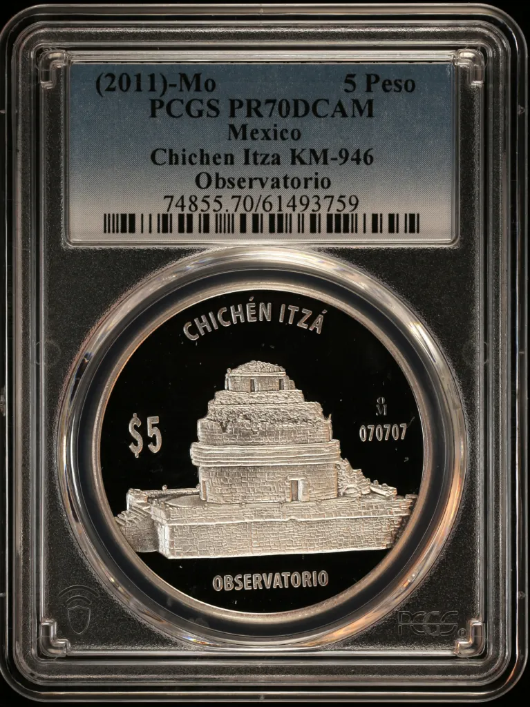 5 Peso Mexican Coins Modern Silver & Minors Modern Silver & Minors 5 Peso (2011) Mo KM-946 PCGS PR70DCAM 0156791 Modern Silver & Minors 5 Peso (2011) Mo KM-946 PCGS PR70DCAM 0156791