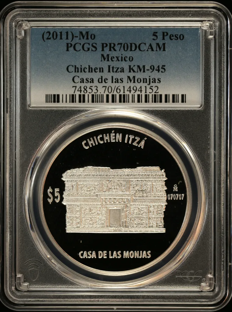 Modern Silver & Minors 5 Peso (2011) Mo KM-945 PCGS PR70DCAM 0156561
