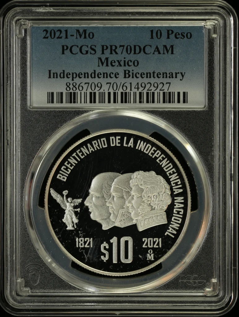 Modern Silver & Minors 10 Peso 2021 Mo PCGS PR70DCAM 0156601
