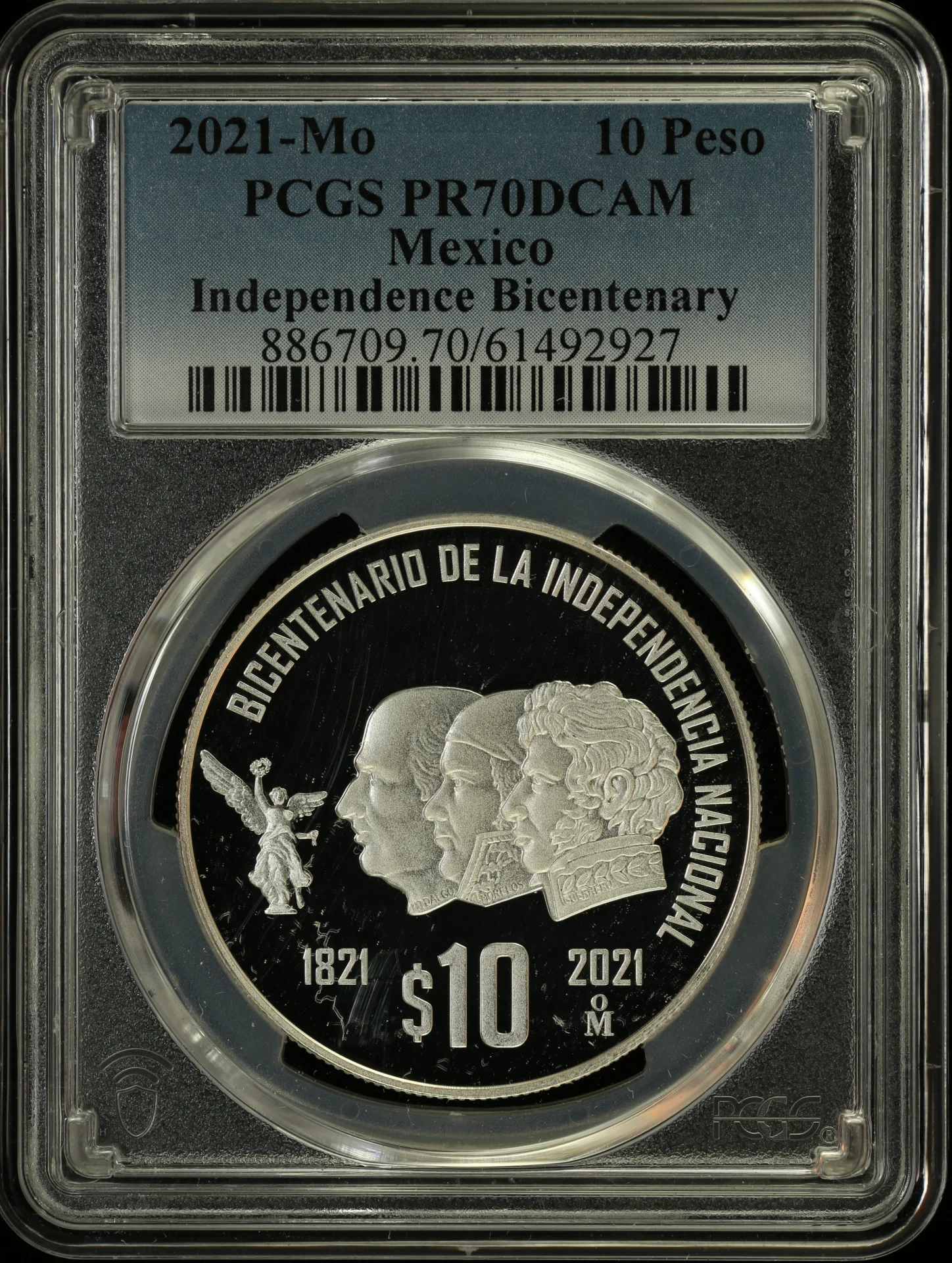 10 Peso Mexican Coins Modern Silver & Minors Modern Silver & Minors 10 Peso 2021 Mo PCGS PR70DCAM 0156601 Modern Silver & Minors 10 Peso 2021 Mo PCGS PR70DCAM 0156601Modern Silver & Minors 10 Peso 2021 Mo PCGS PR70DCAM 0156601