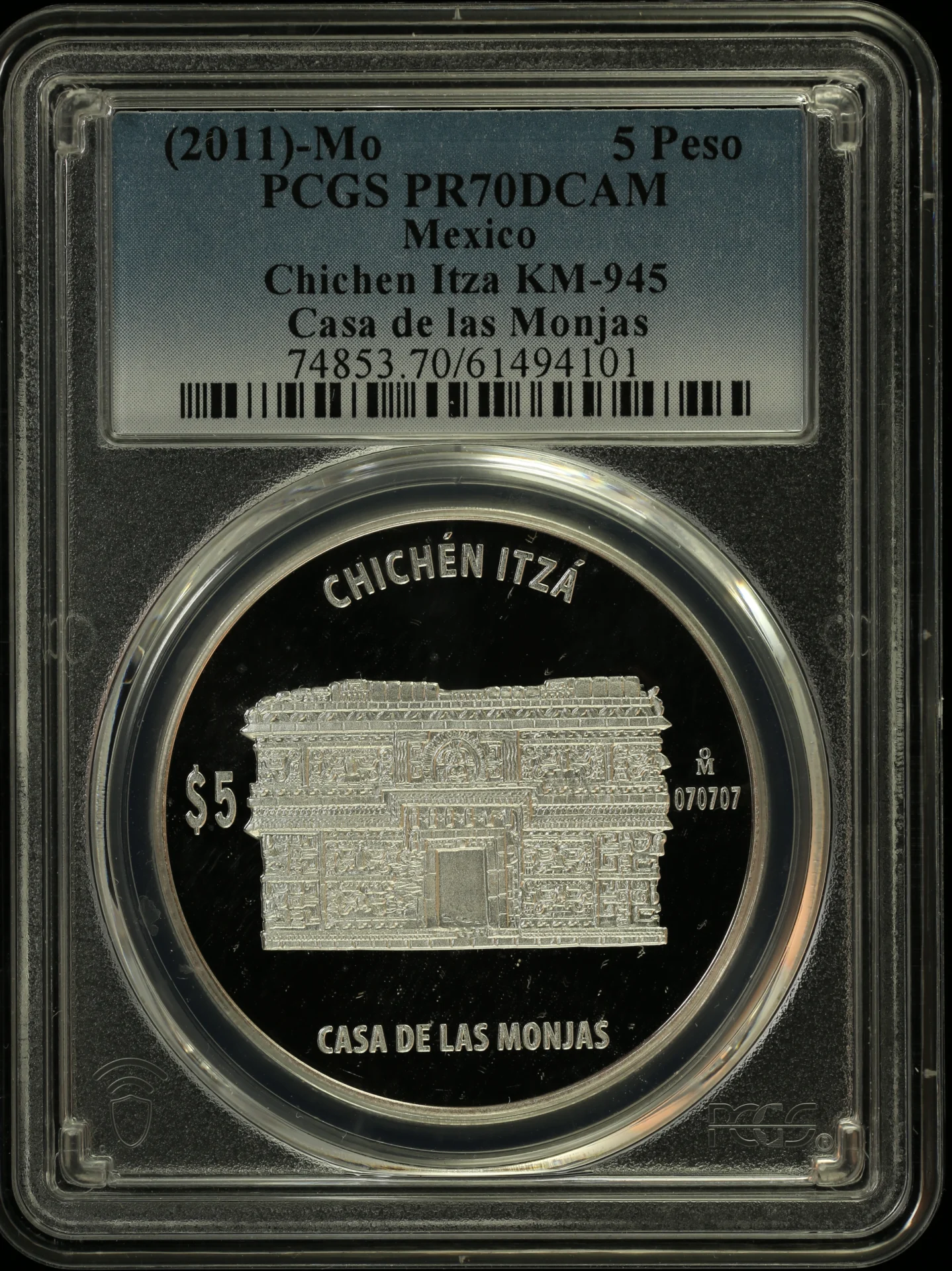 5 Peso Mexican Coins Modern Silver & Minors Modern Silver & Minors 5 Peso (2011) Mo KM-945 PCGS PR70DCAM 0156523 Modern Silver & Minors 5 Peso (2011) Mo KM-945 PCGS PR70DCAM 0156523Modern Silver & Minors 5 Peso (2011) Mo KM-945 PCGS PR70DCAM 0156523