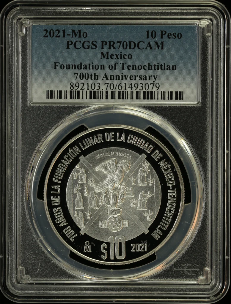 Modern Silver & Minors 10 Peso 2021 Mo PCGS PR70DCAM 0156753