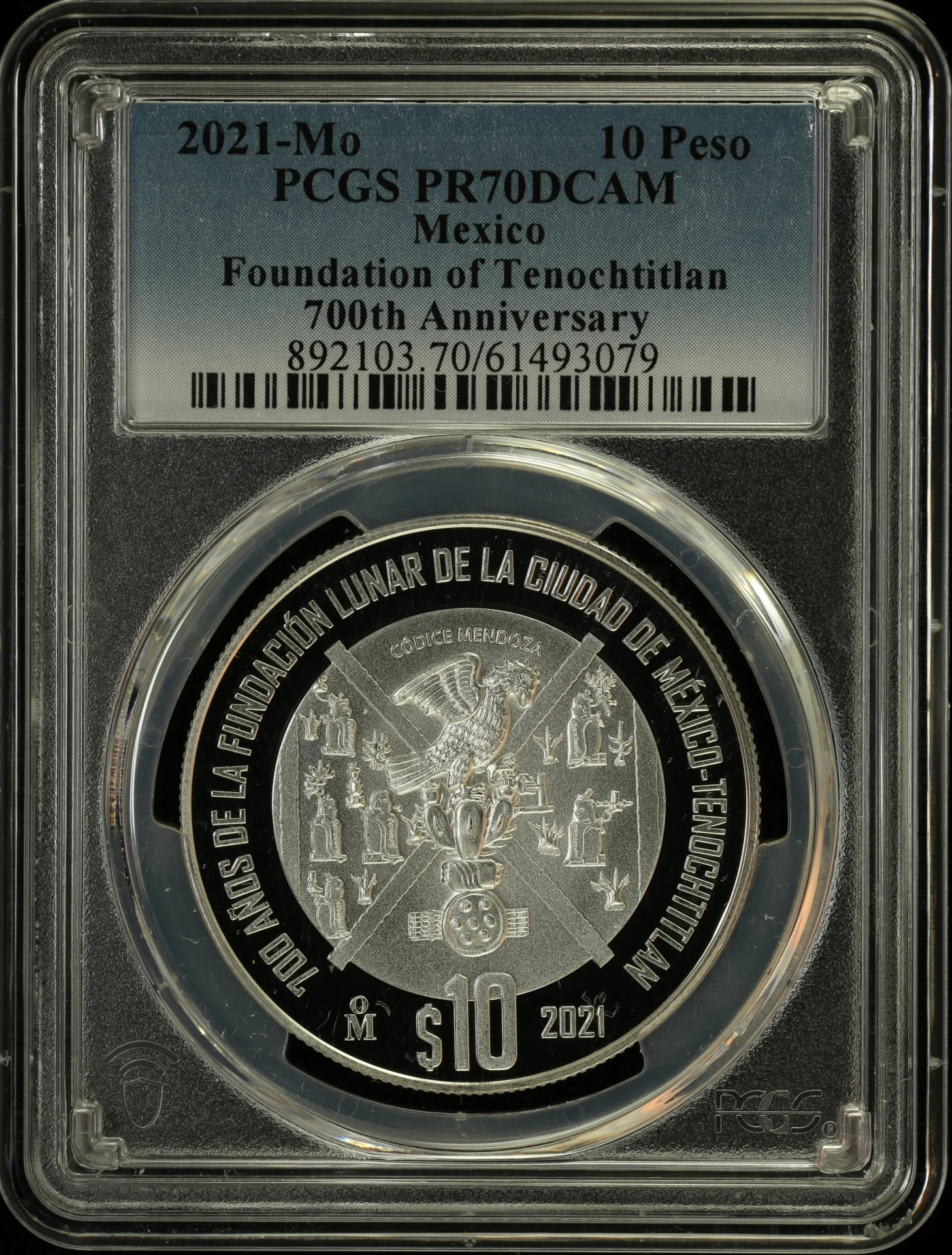 10 Peso Mexican Coins Modern Silver & Minors Modern Silver & Minors 10 Peso 2021 Mo PCGS PR70DCAM 0156753 Modern Silver & Minors 10 Peso 2021 Mo PCGS PR70DCAM 0156753Modern Silver & Minors 10 Peso 2021 Mo PCGS PR70DCAM 0156753