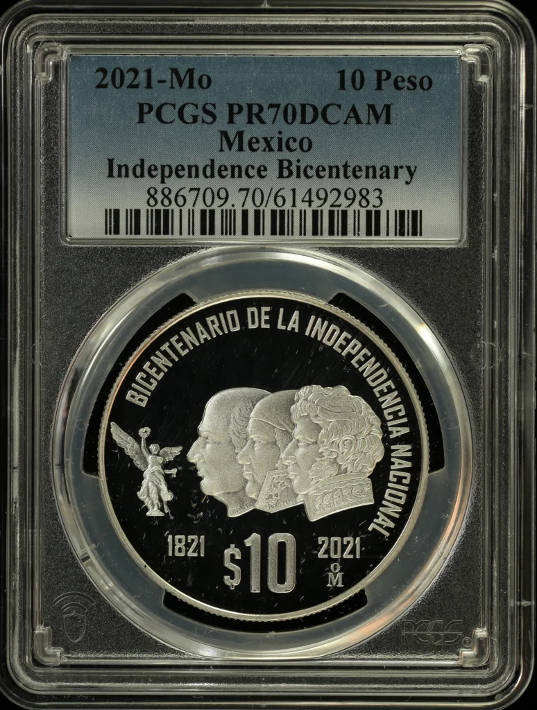 Modern Silver & Minors 10 Peso 2021 Mo PCGS PR70DCAM 0156657
