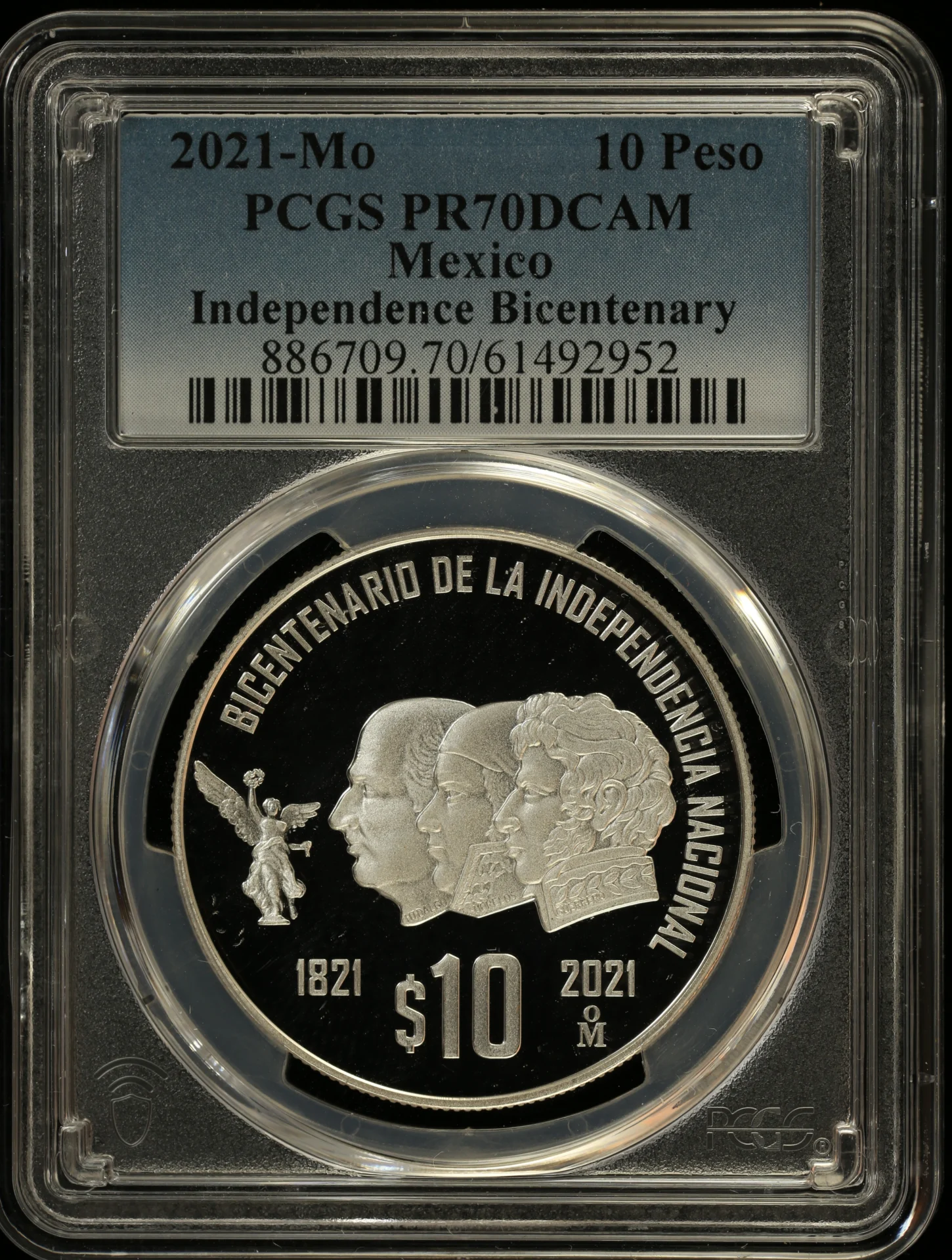 10 Peso Mexican Coins Modern Silver & Minors Modern Silver & Minors 10 Peso 2021 Mo PCGS PR70DCAM 0156626 Modern Silver & Minors 10 Peso 2021 Mo PCGS PR70DCAM 0156626