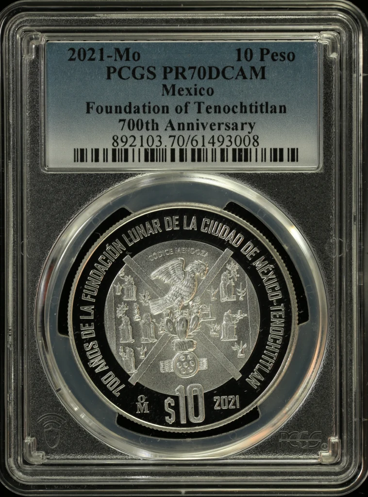 Modern Silver & Minors 10 Peso 2021 Mo PCGS PR70DCAM 0156682
