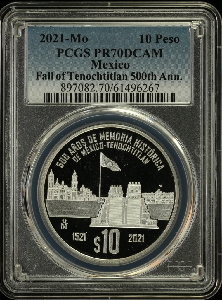 Modern Silver & Minors 10 Peso 2021 Mo PCGS PR70DCAM 0157597