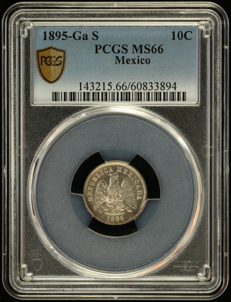 Republic Silver & Minors 10 Centavo 1895 Ga S PCGS MS66 0157966