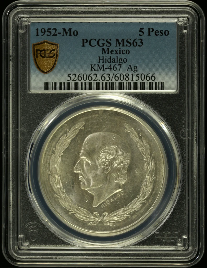 Modern Silver & Minors 5 Peso 1952 Mo PCGS MS63 KM-467 0157949