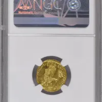Byzantine Justinian II 685-695 AD AV Solidus NGC Ch MS 0158040