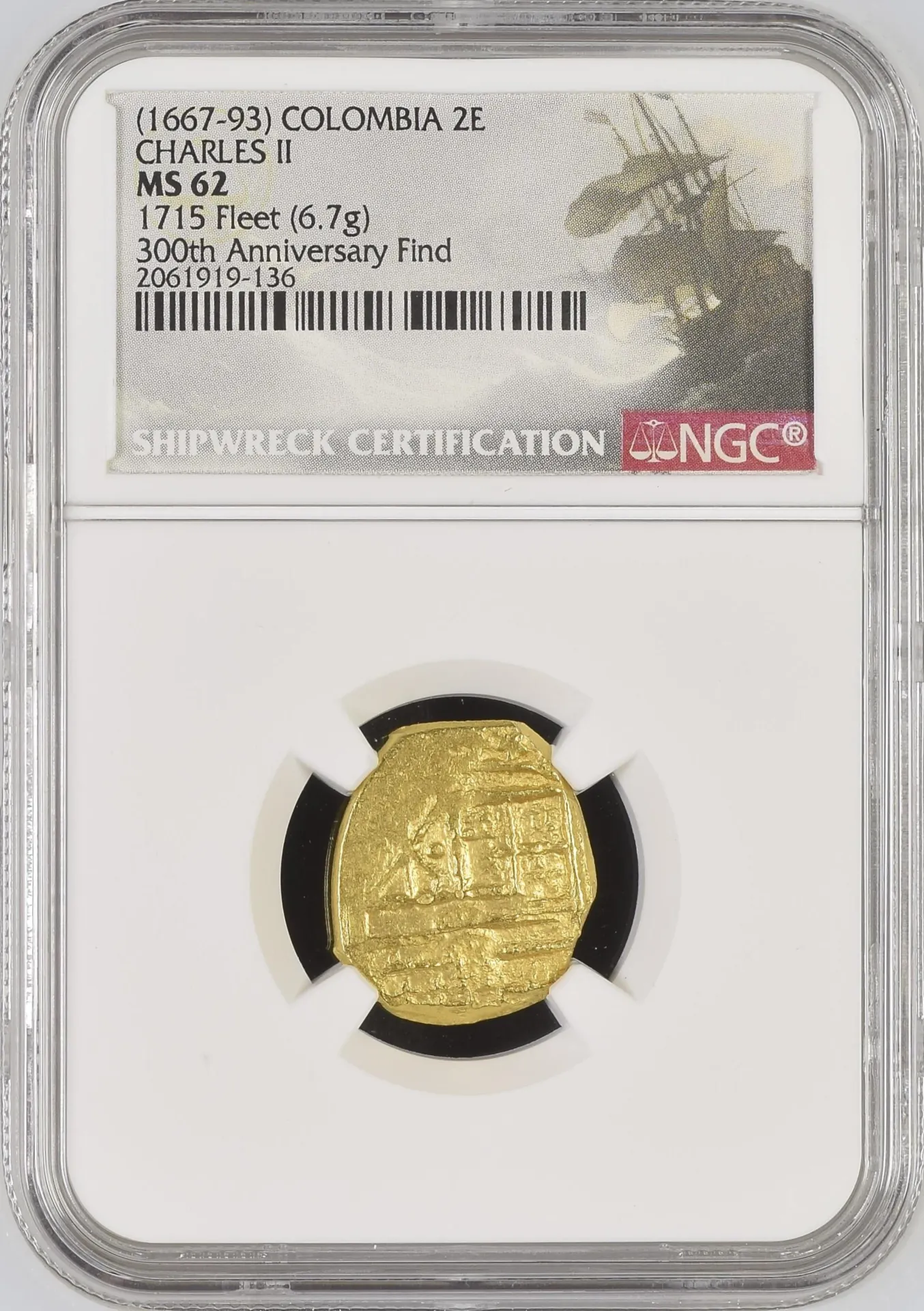 Colombia 2 Escudos (1667-93) NGC MS62 0158043