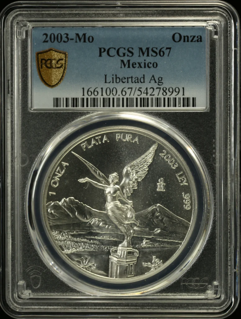 Modern Silver & Minors Onza 2003 Mo PCGS MS67 0158139