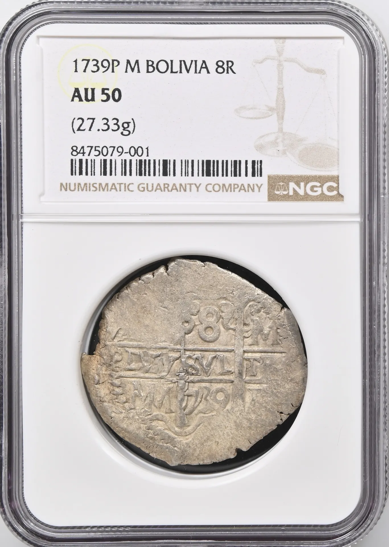 Bolivia Latin American Coins Bolivia 8 Reales 1739 P M PCGS AU50 0158337 Bolivia 8 Reales 1739 P M PCGS AU50 0158337Bolivia 8 Reales 1739 P M PCGS AU50 0158337