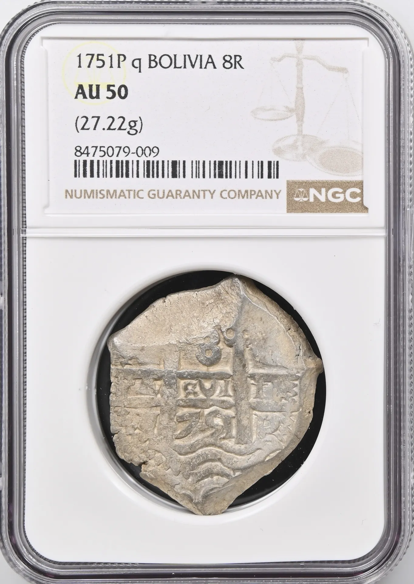 Bolivia Latin American Coins Bolivia 8 Reales 1751 P q PCGS AU50 0158339 Bolivia 8 Reales 1751 P q PCGS AU50 0158339Bolivia 8 Reales 1751 P q PCGS AU50 0158339