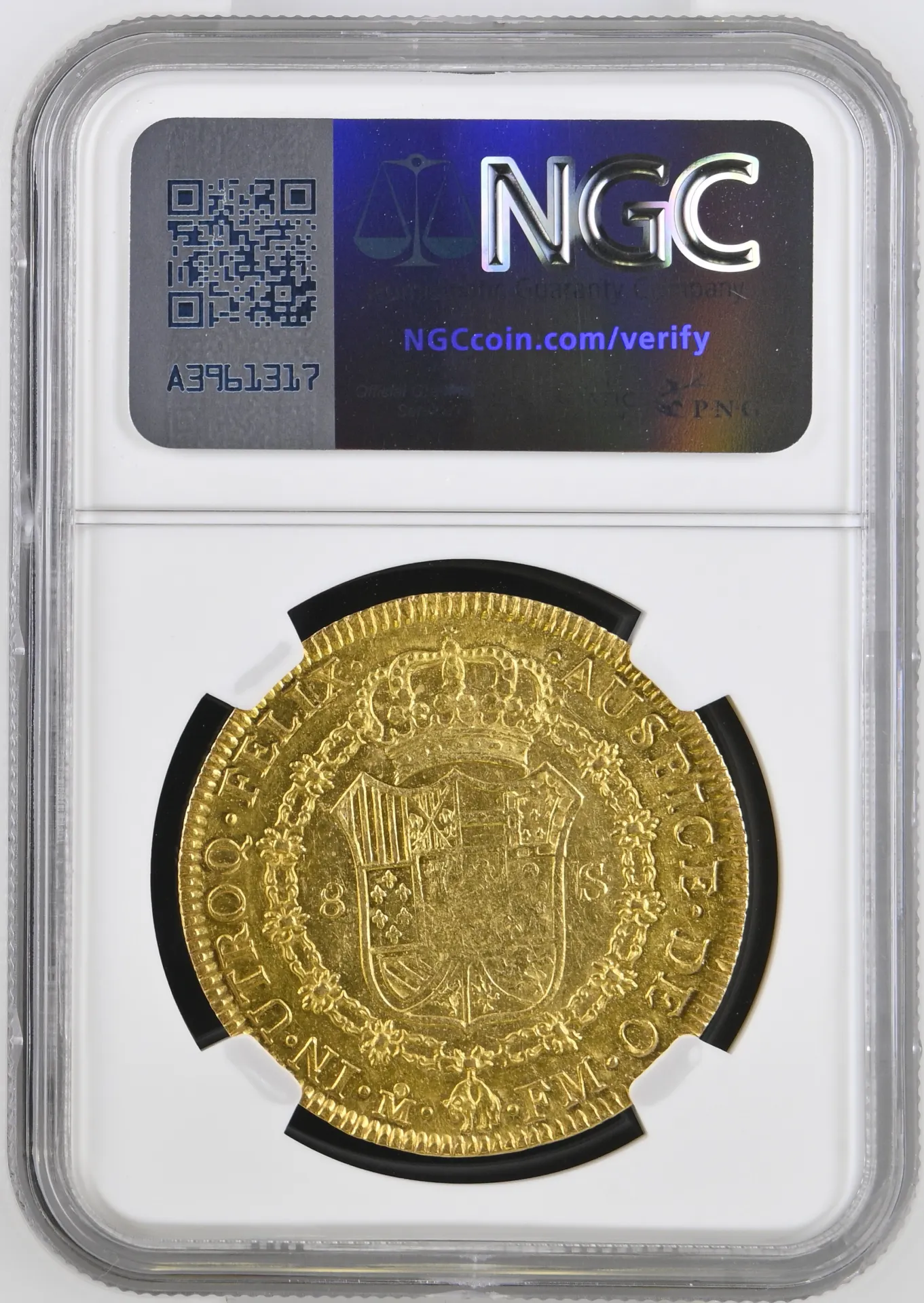 Colonial Gold Mexican Coins Colonial Gold 8 Escudos 1791 Mo FM NGC AU55 0158438 Colonial Gold 8 Escudos 1791 Mo FM NGC AU55 0158438Colonial Gold 8 Escudos 1791 Mo FM NGC AU55 0158438 - Image 2
