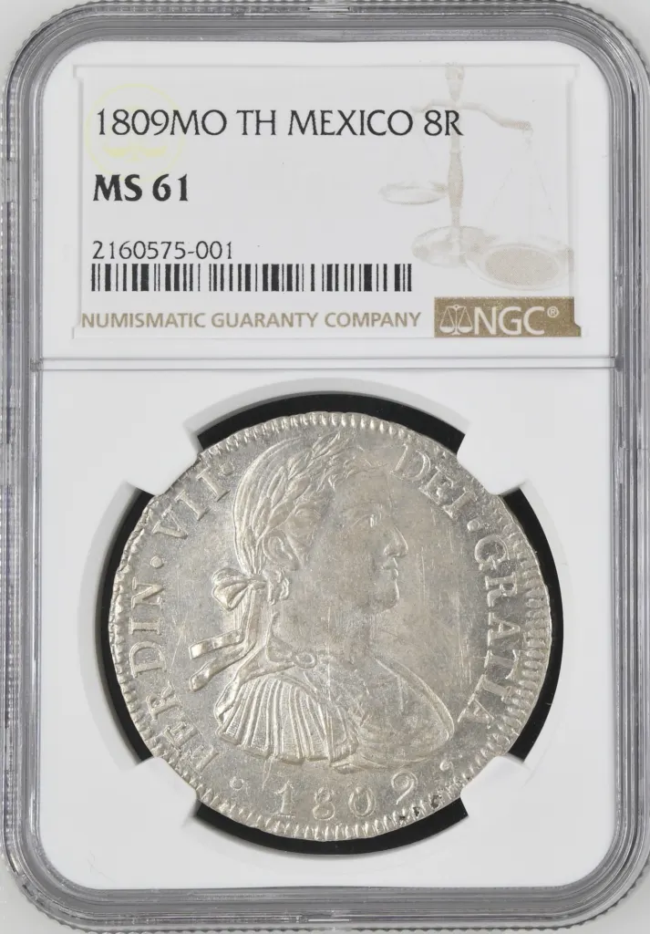 Colonial Silver & Minors 8 Reales 1809 Mo TH NGC MS61 0158453