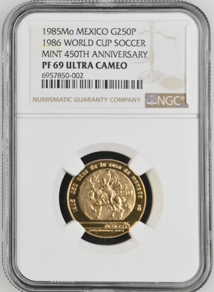 Modern Gold 250 Peso 1985 Mo NGC PF69 Ultra Cameo 0158455