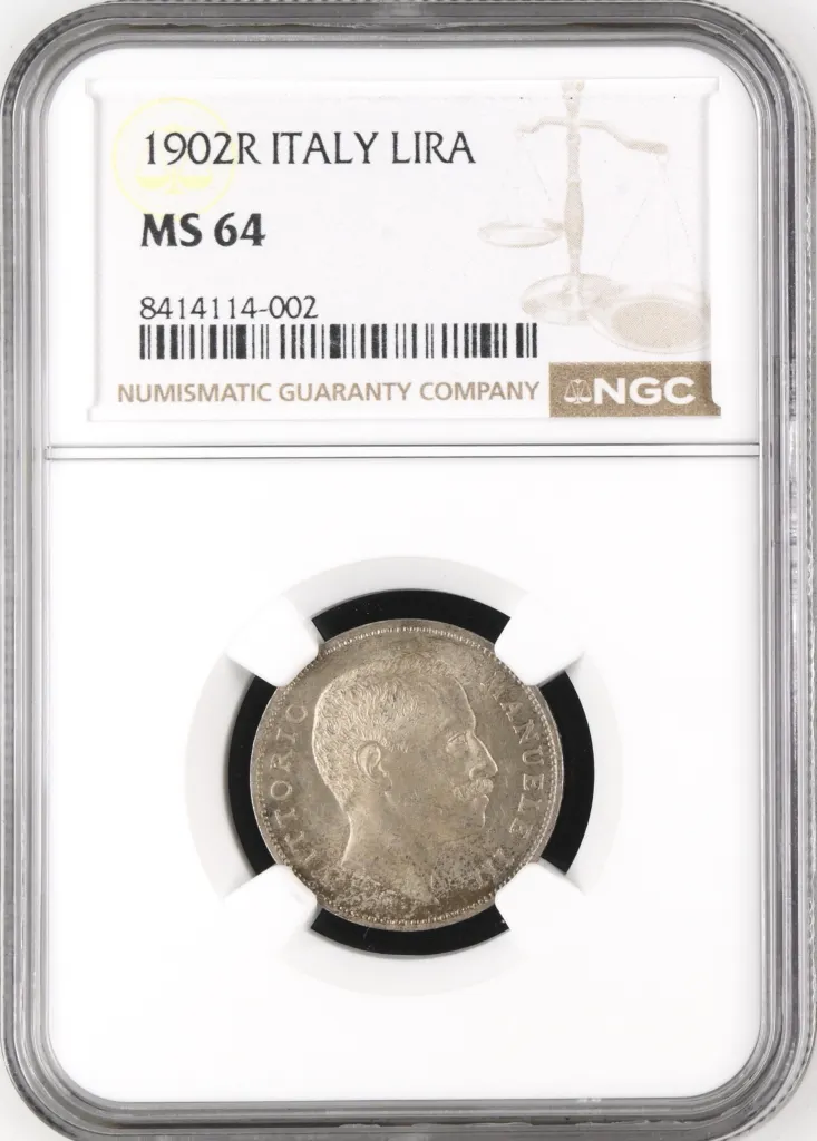 Italy/San Marino/Vatican Lira 1902 R NGC MS64 0158481