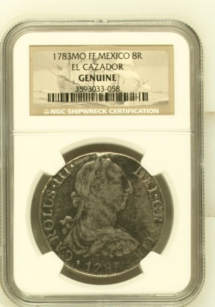 Colonial Silver & Minors El Cazador (1784) 8 Reales 1783 Mo FF NGC GENUINE 0158497