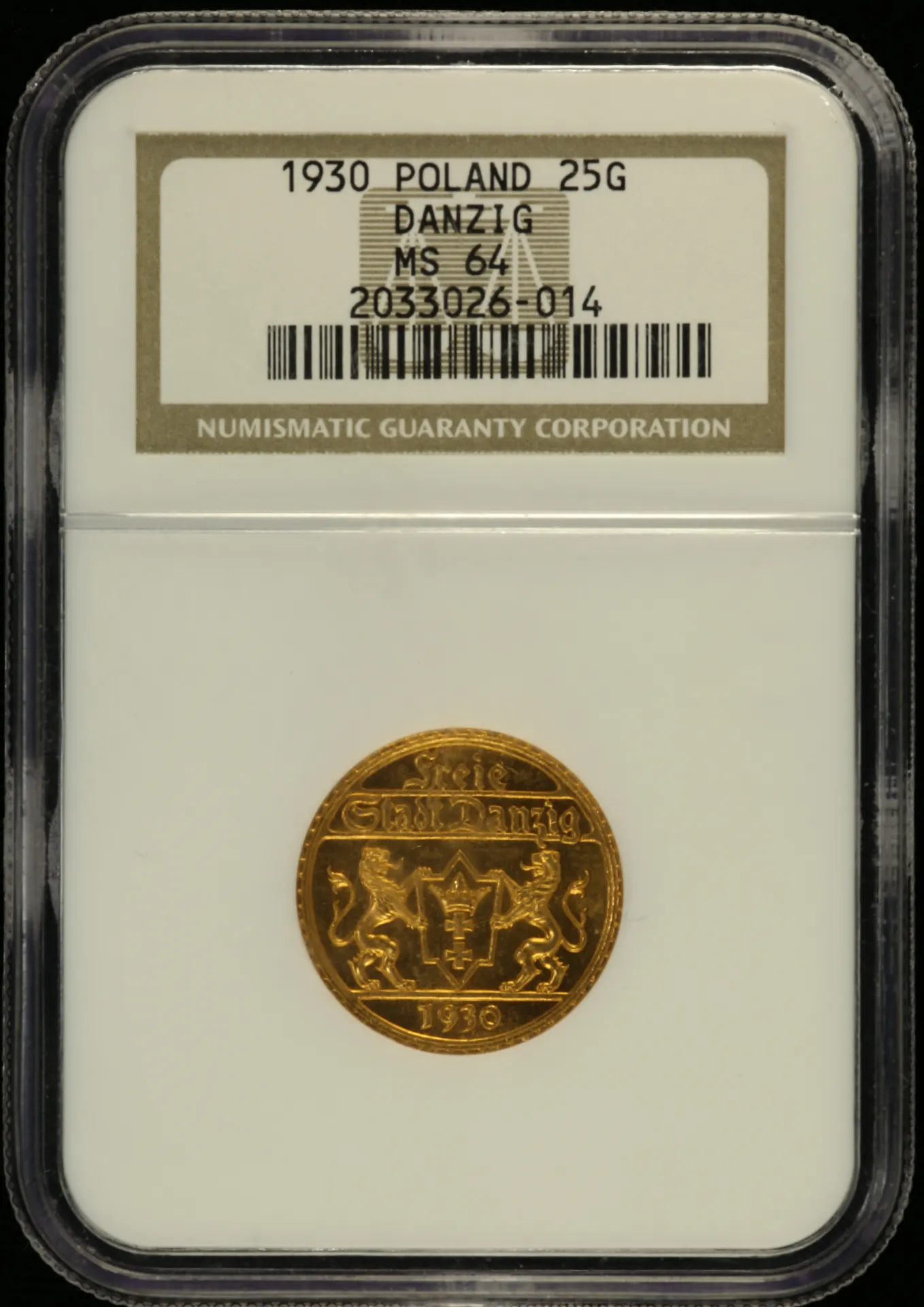 Poland 25 Gulden 1930 Danzig NGC MS64 0158505