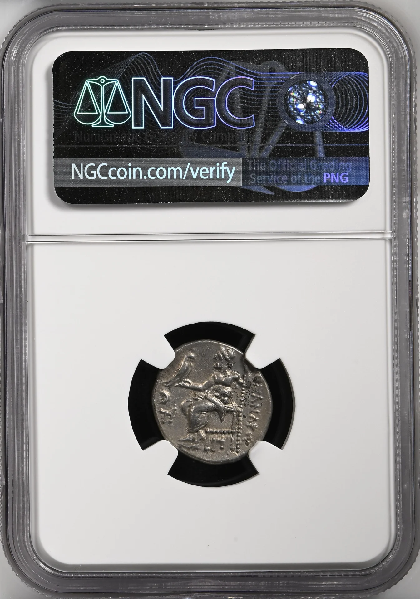 Ancient Coins Greek Macedonian Kings Macedonian Kings Alexander III(The Great) 336-323 BC AR Drachm NGC XF 0158542 Macedonian Kings Alexander III(The Great) 336-323 BC AR Drachm NGC XF 0158542Macedonian Kings Alexander III(The Great) 336-323 BC AR Drachm NGC XF 0158542 - Image 2