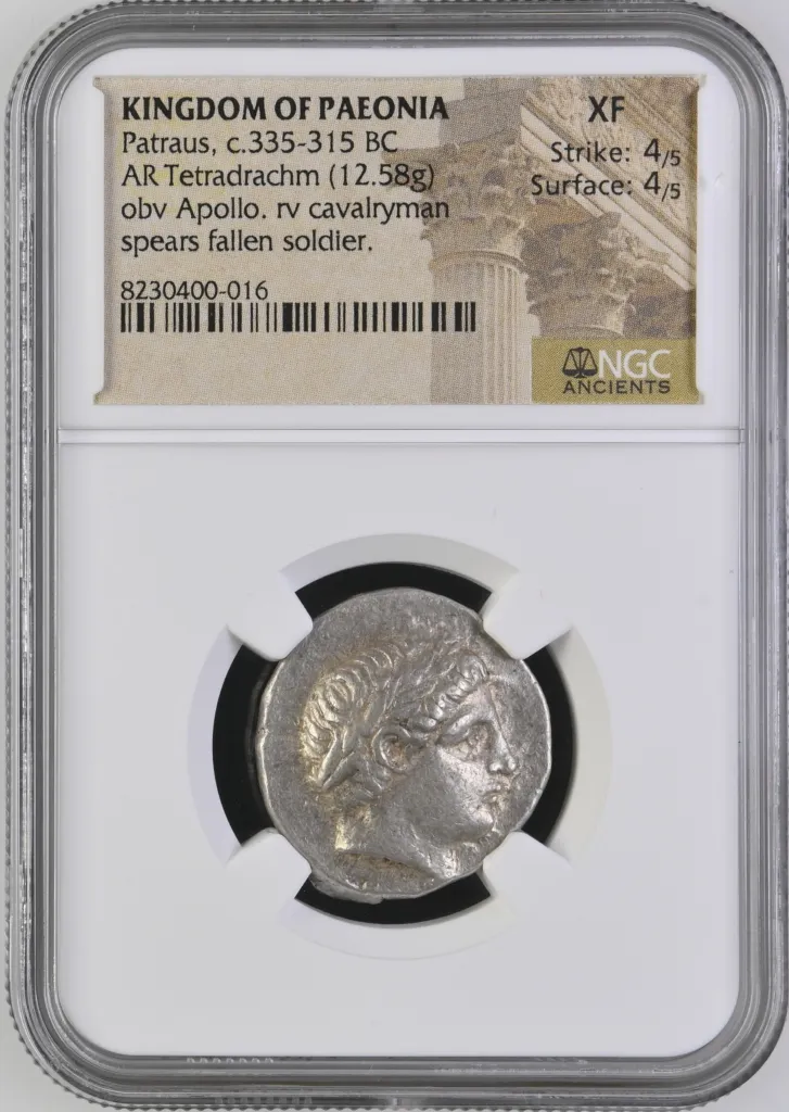 Macedonia Paeonia Patraus c.335-315 BC AR Tetradrachm NGC XF 0158548