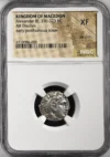 Ancient Coins Greek Macedonian Kings Macedonian Kings Alexander III(The Great) 336-323 BC AR Drachm NGC XF 0158913 Macedonian Kings Alexander III(The Great) 336-323 BC AR Drachm NGC XF 0158913