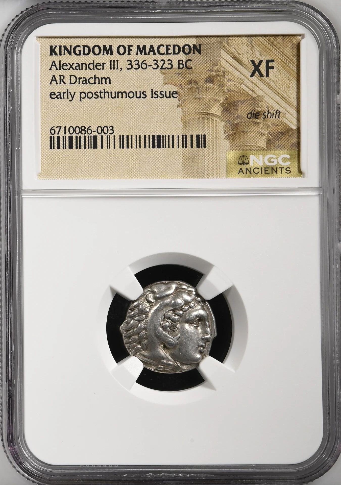 Ancient Coins Greek Macedonian Kings Macedonian Kings Alexander III(The Great) 336-323 BC AR Drachm NGC XF 0158913 Macedonian Kings Alexander III(The Great) 336-323 BC AR Drachm NGC XF 0158913