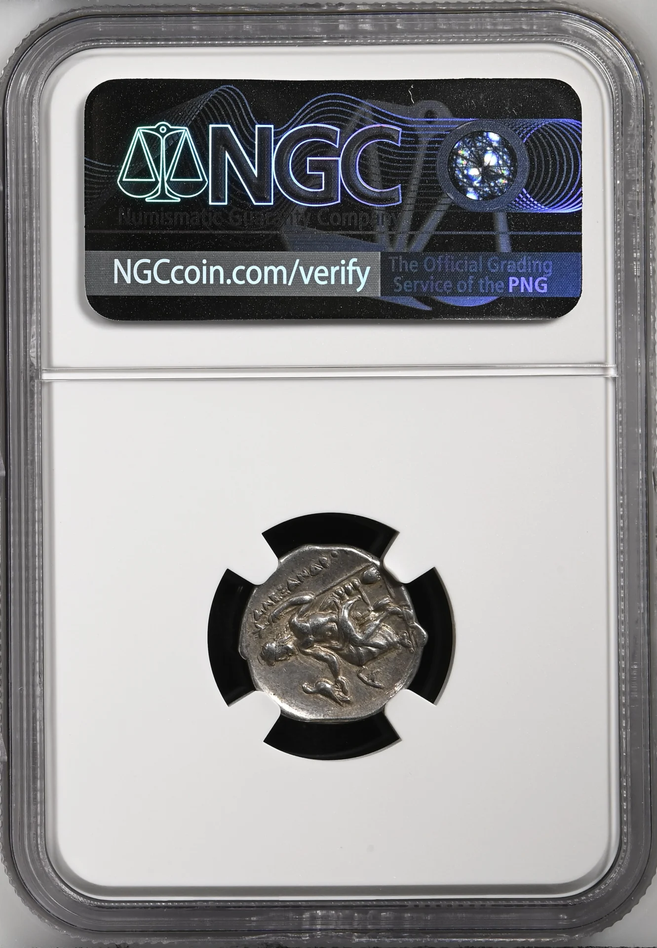 Ancient Coins Greek Macedonian Kings Macedonian Kings Alexander III(The Great) 336-323 BC AR Drachm NGC XF 0158913 Macedonian Kings Alexander III(The Great) 336-323 BC AR Drachm NGC XF 0158913Macedonian Kings Alexander III(The Great) 336-323 BC AR Drachm NGC XF 0158913 - Image 2