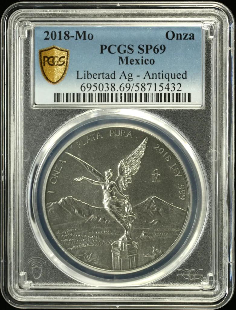 Modern Silver & Minors Onza 2018 Mo PCGS SP69 0158964