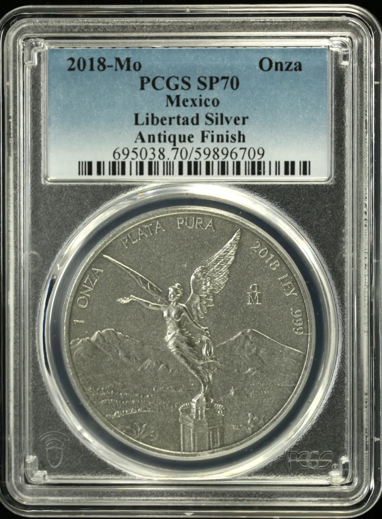 Modern Silver & Minors Onza 2018 Mo PCGS SP70 0158980