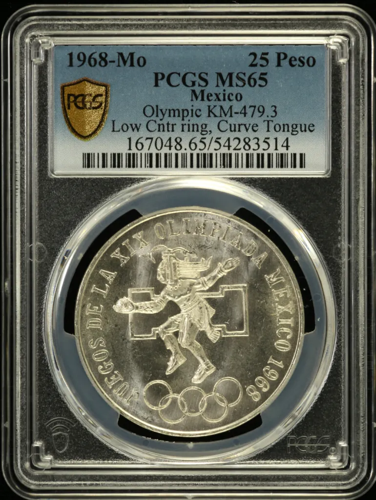 Modern Silver & Minors 25 Peso 1968 Mo KM-479.3 PCGS MS65 0158181