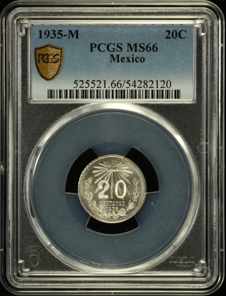 Modern Silver & Minors 20 Centavo 1935 M PCGS MS66 0158199