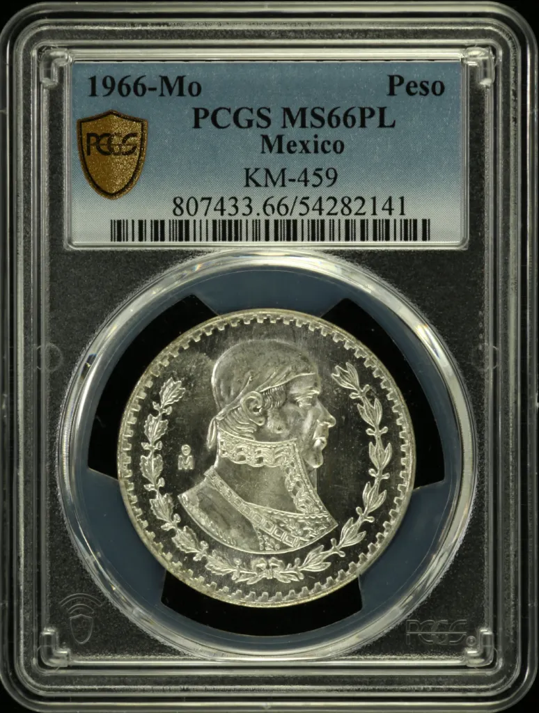 Modern Silver & Minors Peso 1966 Mo KM-459 PCGS MS66PL 0158215