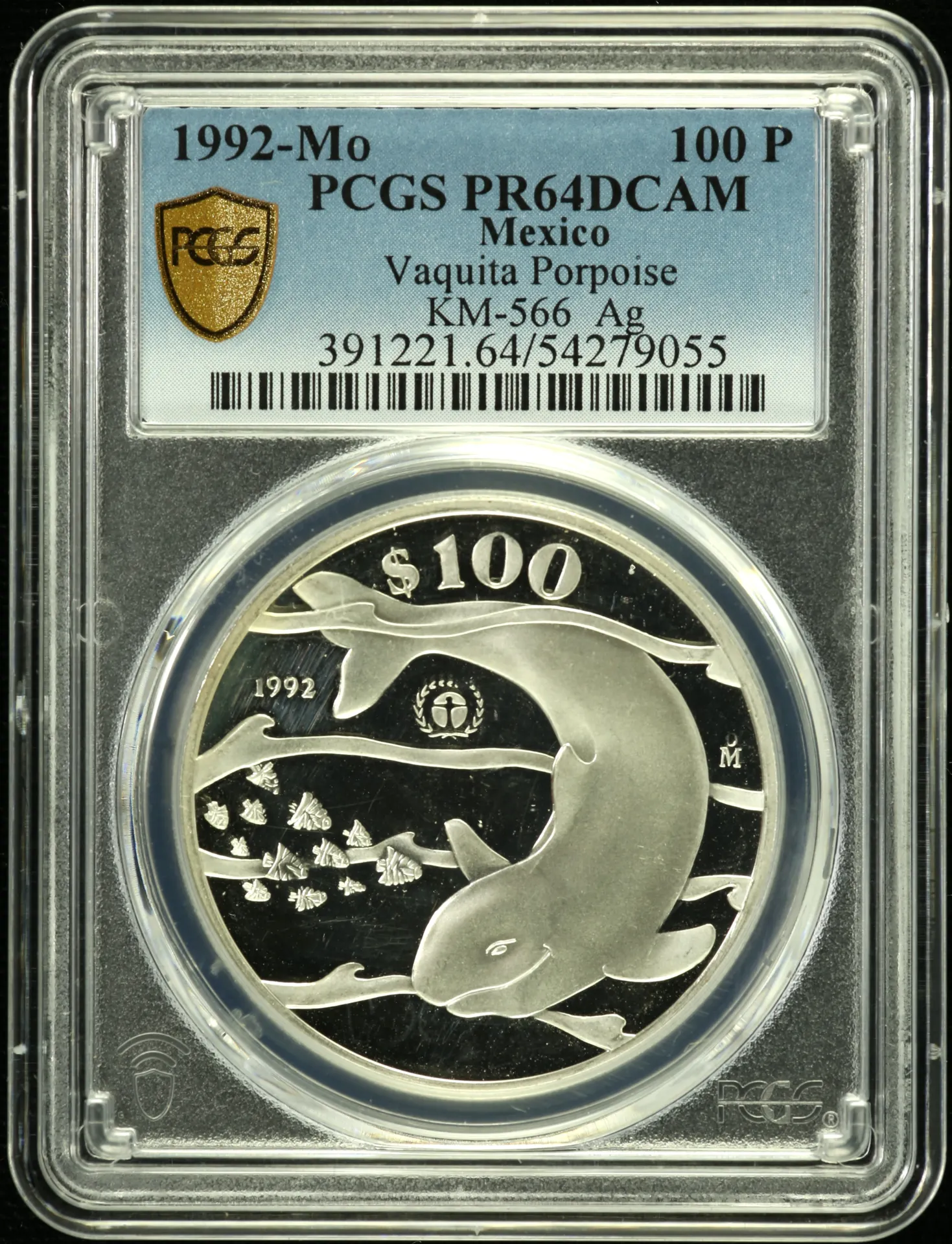 100 Peso Mexican Coins Modern Silver & Minors Modern Silver & Minors 100 Peso 1992 Mo KM-566 PCGS PR64DCAM 0158360 Modern Silver & Minors 100 Peso 1992 Mo KM-566 PCGS PR64DCAM 0158360