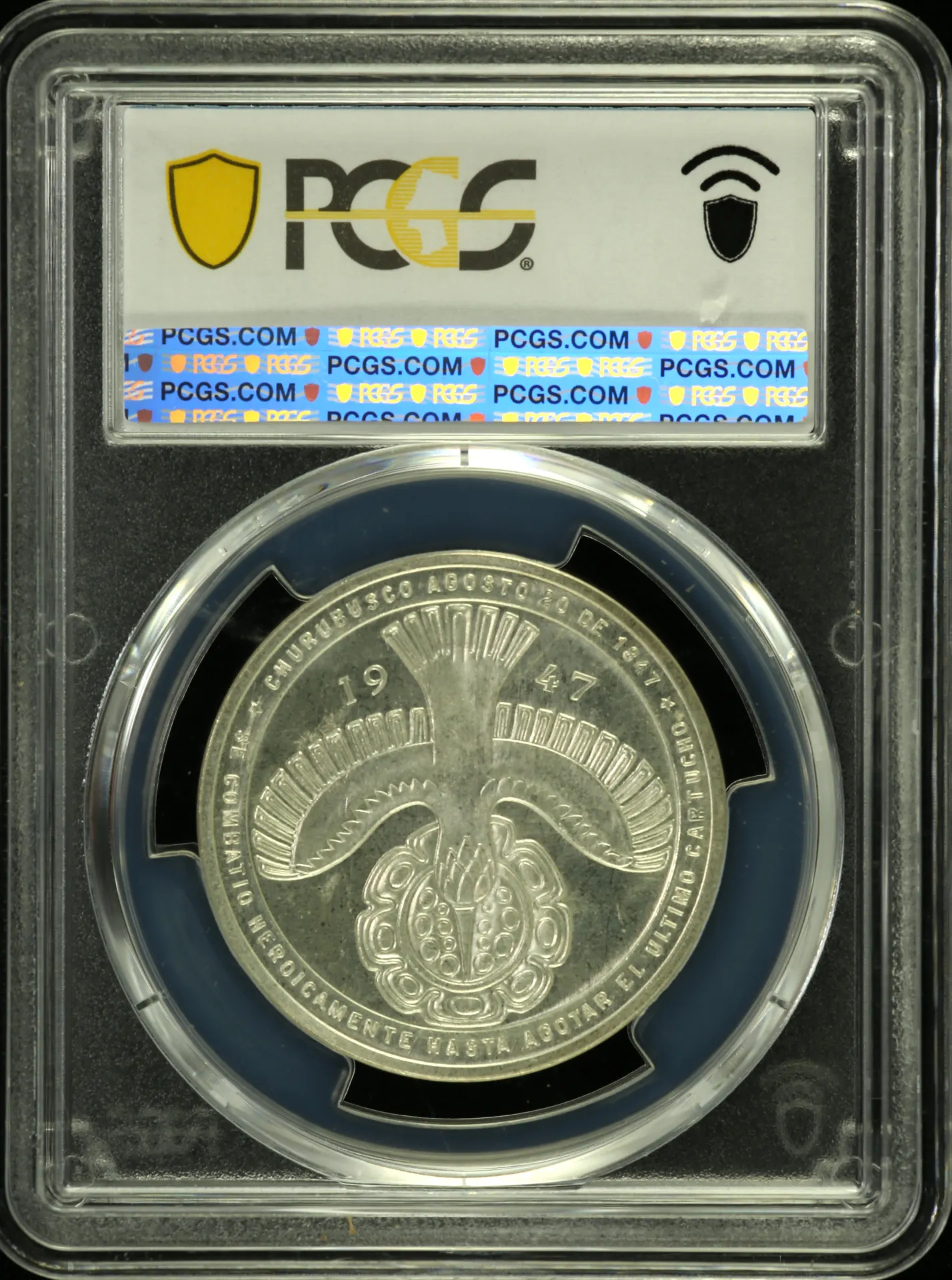 Medals & Tokens Mexican Coins Medals & Tokens Churubusco Battle Anniversary Silver Medal 1947 Mo Grove-554a PCGS MS65 0158366 Medals & Tokens Churubusco Battle Anniversary Silver Medal 1947 Mo Grove-554a PCGS MS65 0158366Medals & Tokens Churubusco Battle Anniversary Silver Medal 1947 Mo Grove-554a PCGS MS65 0158366 - Image 2