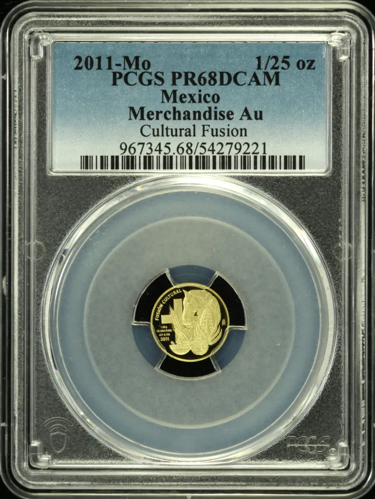 Mexican Coins Modern Gold Modern Gold 1/25 Onza 2011 Mo PCGS PR68DCAM 0158384 Modern Gold 1/25 Onza 2011 Mo PCGS PR68DCAM 0158384