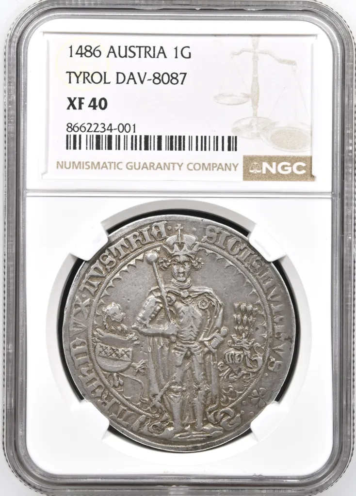 Austria Guldiner 1486 Tyrol DAV-8087 NGC XF40 0158461