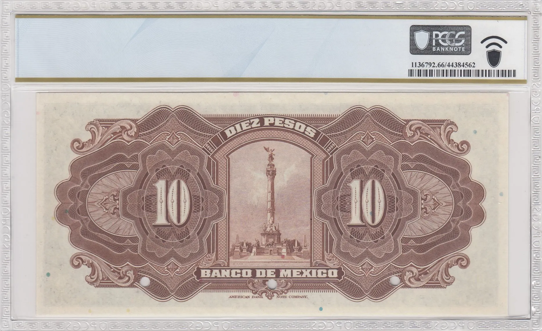 Banco De Mexico Mexican Currency Banco De Mexico 10 Pesos ND M4616s P22s PCGS Gem UNC 66 PPQ f_35612 Banco De Mexico 10 Pesos ND M4616s P22s PCGS Gem UNC 66 PPQ f_35612Banco De Mexico 10 Pesos ND M4616s P22s PCGS Gem UNC 66 PPQ f_35612 - Image 2