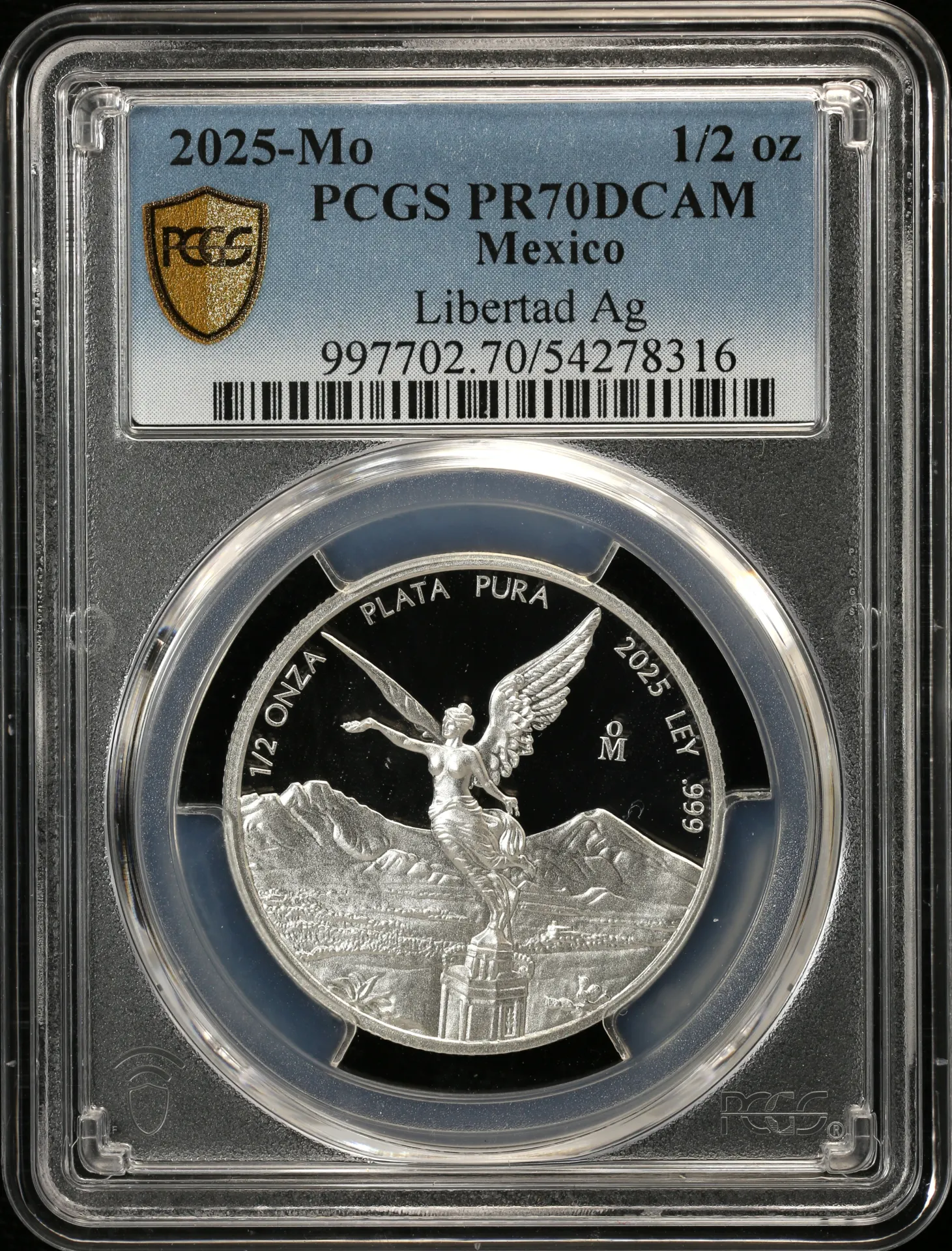 1/2 Onza Mexican Coins Modern Silver & Minors Modern Silver & Minors 1/2 Onza 2025 Mo PCGS PR70DCAM t_00005 Modern Silver & Minors 1/2 Onza 2025 Mo PCGS PR70DCAM t_00005