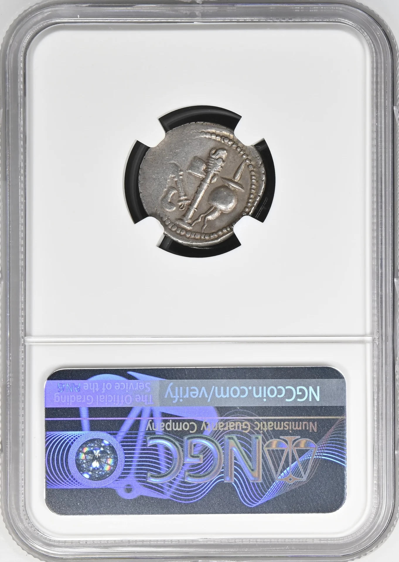 Ancient Coins Roman Imperatorial Roman Imperatorial Julius Caesar d.44 BC AR Denarius NGC AU 0158064 Roman Imperatorial Julius Caesar d.44 BC AR Denarius NGC AU 0158064Roman Imperatorial Julius Caesar d.44 BC AR Denarius NGC AU 0158064 - Image 2