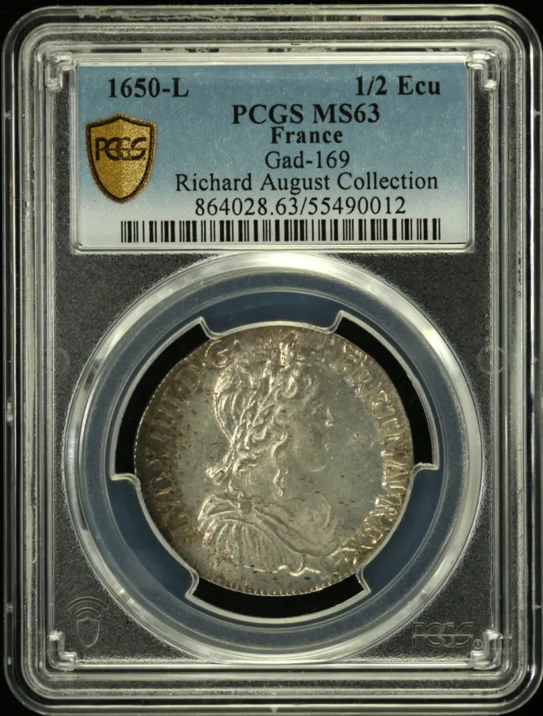 France 1/2 Ecu 1650 L Gad-169 PCGS MS63 0158463