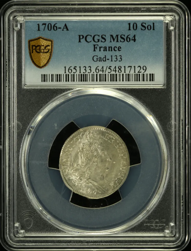 France 10 Sol 1706 A Gad-133 PCGS MS64 0158464